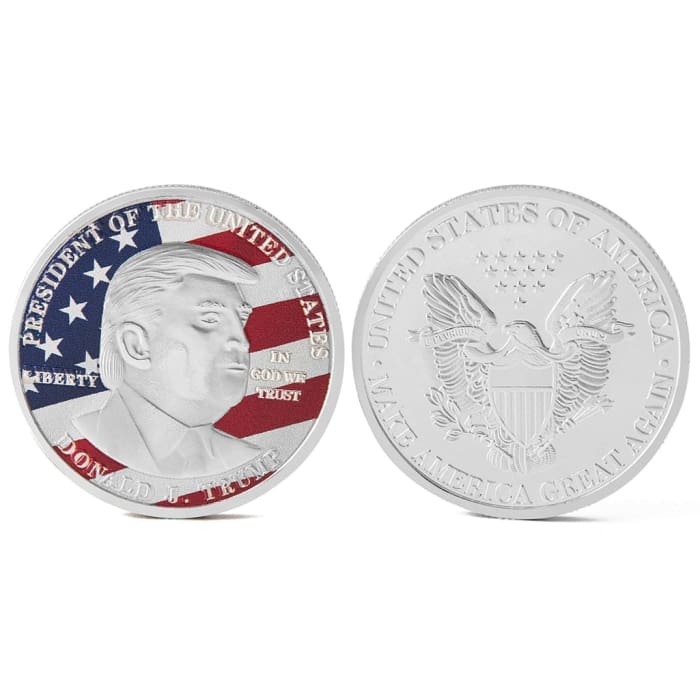 2020 Hot Sale Donald Trump President Historical Coin Gold Silver Plated Bitcoin Collectible Gift Bit Coins Memorabilia Silver Coin