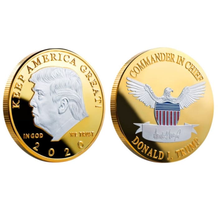 1PCS Gold Sliver US Donald Trump Commemorative Coin Second Presidential Term 2021-2025 IN GOD WE TRUST C / China Coin GenZproduct