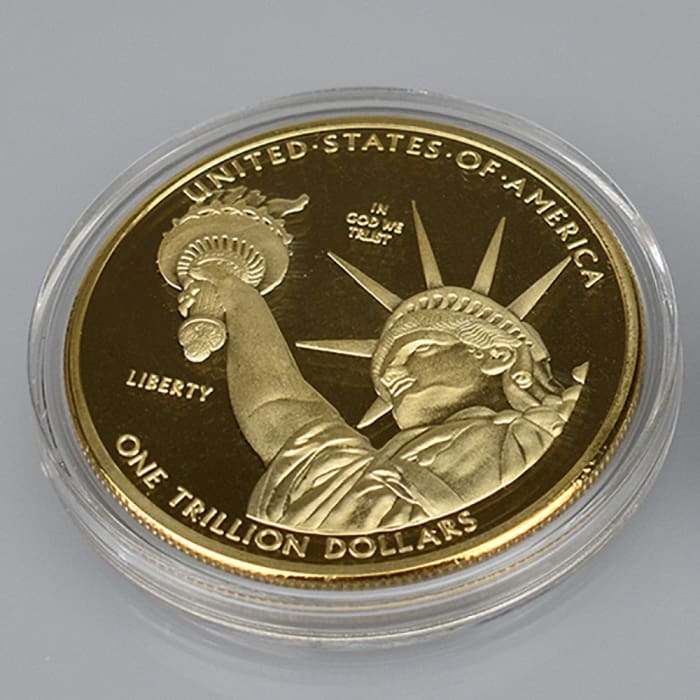 1 Trillion Dollar Gold Coins bit coin gold bitcoin Litecoin Eth XRP doge coin Cardano IOTA FIL shiba Cryptocurrency coin gold coin Coin