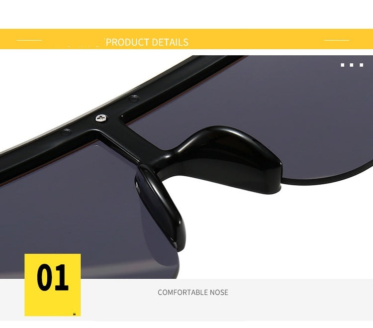 Rimless sunglasses square Oversize 2020 retro designer flat top Eyewear uv400 shades