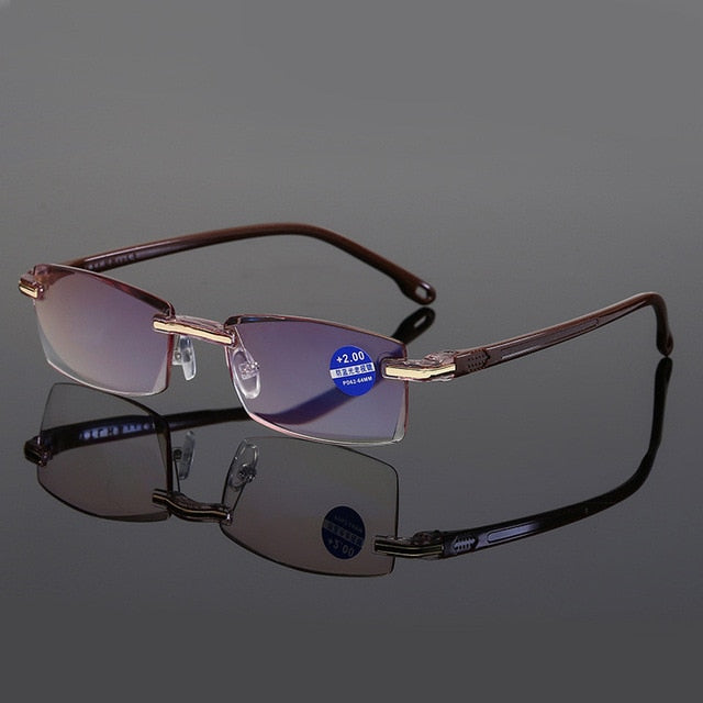 Ahora Anti Blue Light Blocking Rimless Reading Glasses