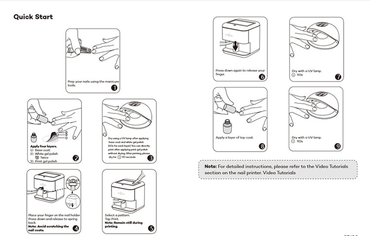 Portable 3d multi function digital nails art polish printer machine