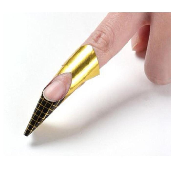 Genz 100X Flat Nail Art Extension Form Tips For Acrylic Uv Polygel Forms Genzproduct