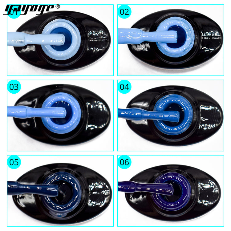 GenZ Design Manicure Blue Gel Nail Polish UV LED 10ml/0.3oz Sock Off Lacquer