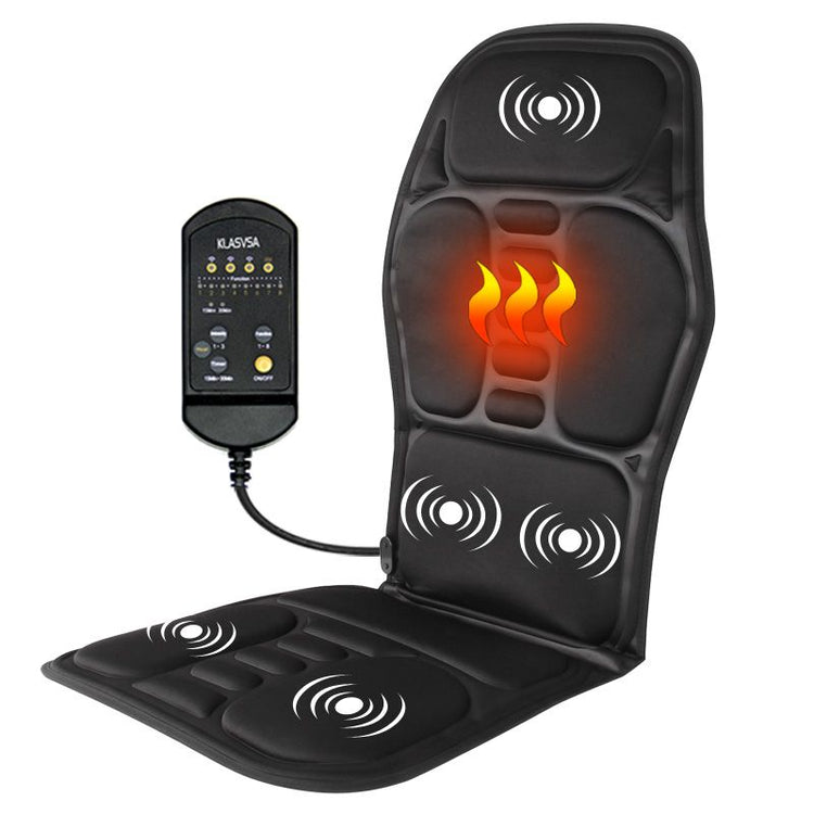 KLASVSA Electric Back Massager Massage Chair Cushion Heating Vibrator Car Home Office Lumbar Neck Mattress Pain Relief