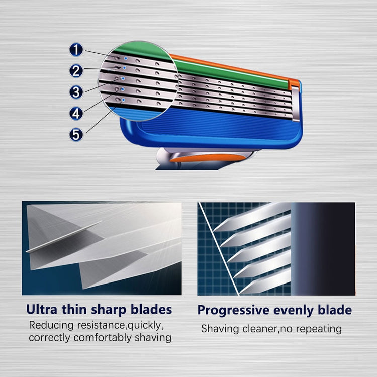 Razor Blades Shaving Cassettes For Gillette Fusion 5 Face Shaver Case For Men Replacemet Razor Heads Set Shave Blades For Beard