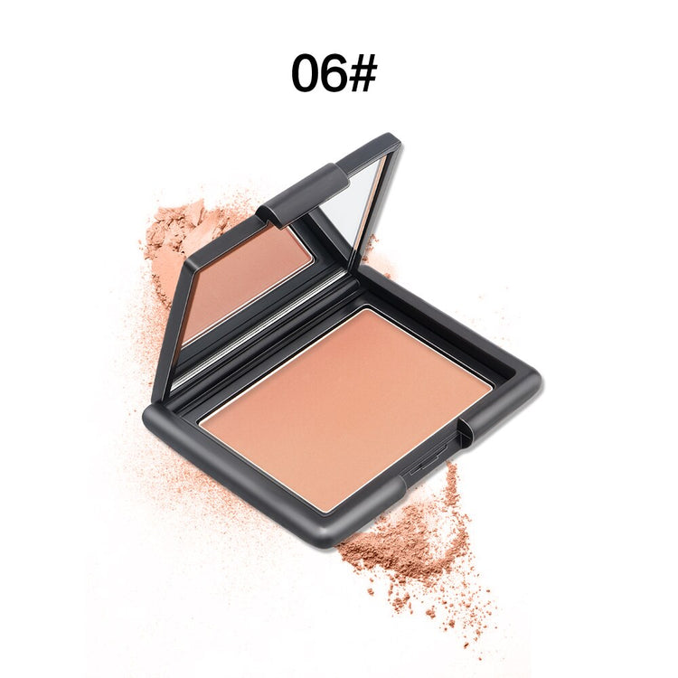 QIBEST 9 Colors Professional Face Powder Oil Control Brighten Full Coverage Concealer Long Lasting Makeup Compact Setting Powder