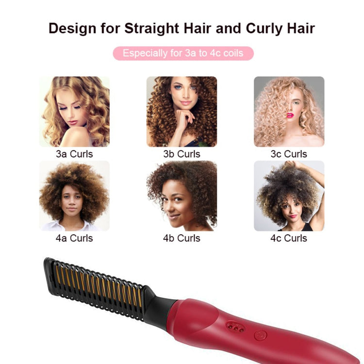 New 2 In 1 Hair Straightener Brush Professional Hot Comb Straightener for Wigs Hair Curler Straightener Comb Styling Tools