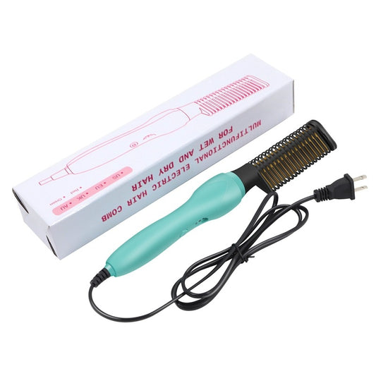 New 2 In 1 Hair Straightener Brush Professional Hot Comb Straightener for Wigs Hair Curler Straightener Comb Styling Tools