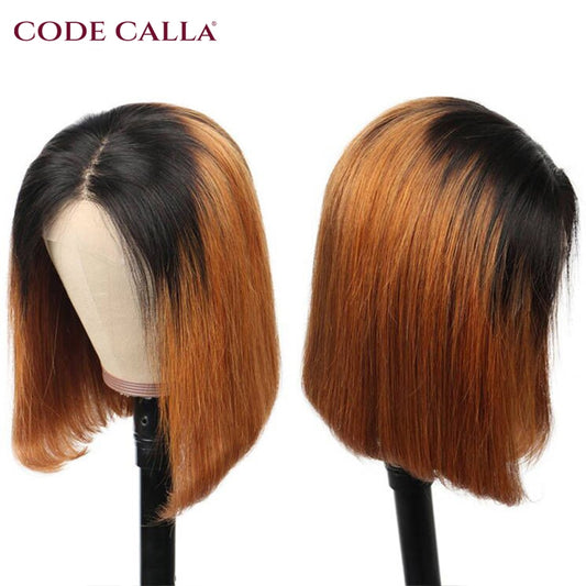 Highlight Wig Human Hair Bob Wig Straight Lace Front Wig Human Hair Brazilian Short Bob Human Hair Wigs On Sale Clearance