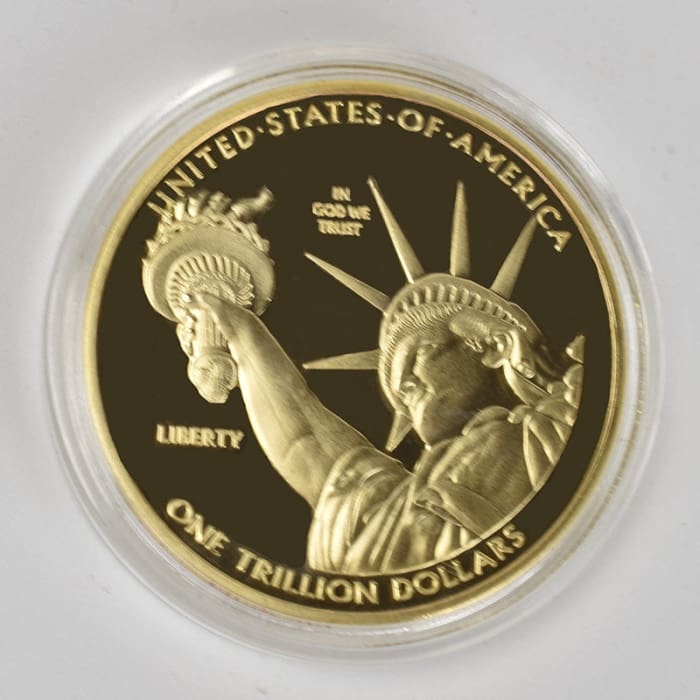 1 Trillion Dollar Gold Coins bit coin gold bitcoin Litecoin Eth XRP doge coin Cardano IOTA FIL shiba Cryptocurrency coin Coin GenZproduct