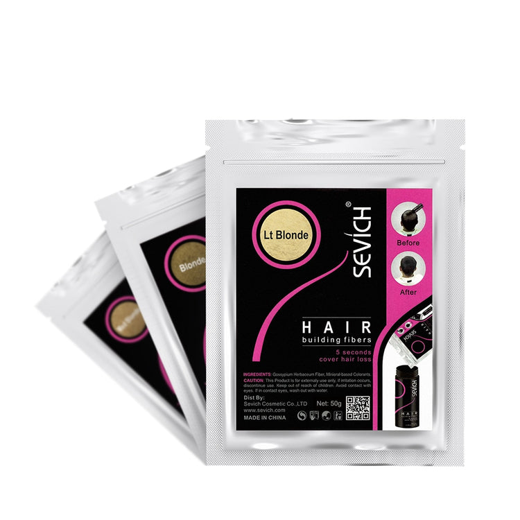Sevich 100g Hair Fibers 10 Color Keratin Hair Building Fiber Powder Instant Hair Growth Fiber Refill 50g Hair Care Product