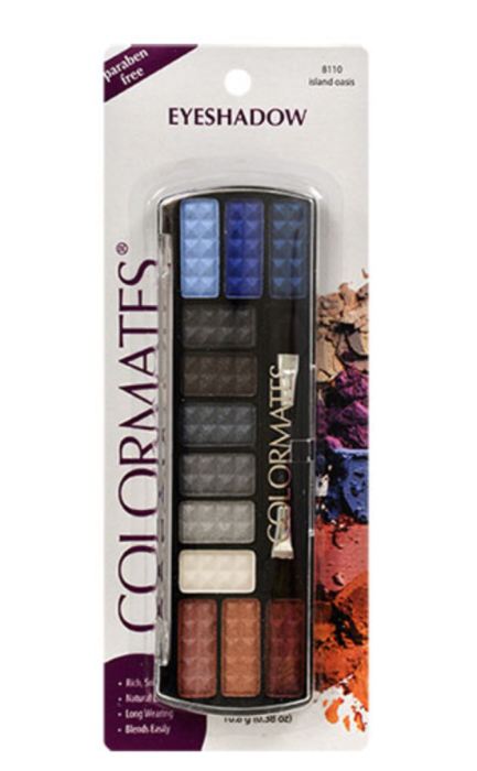 Colormates Island Oasis 12-Color Eyeshadow Palettes With Applicators Genzproduct