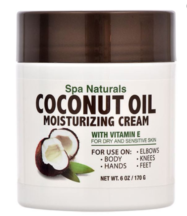 Spa Naturals Coconut Oil Moisturizing Cream 6-Oz. Tubs Creams Genzproduct