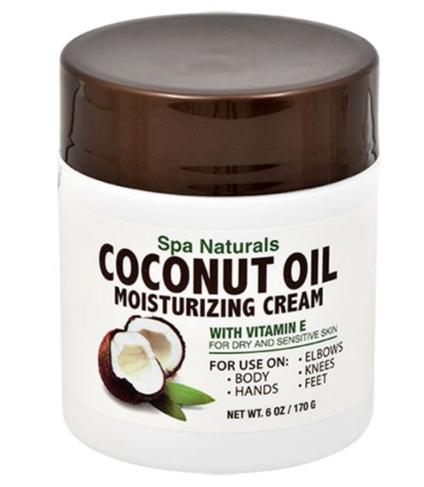 Spa Naturals Coconut Oil Moisturizing Cream 6-Oz. Tubs Creams Genzproduct