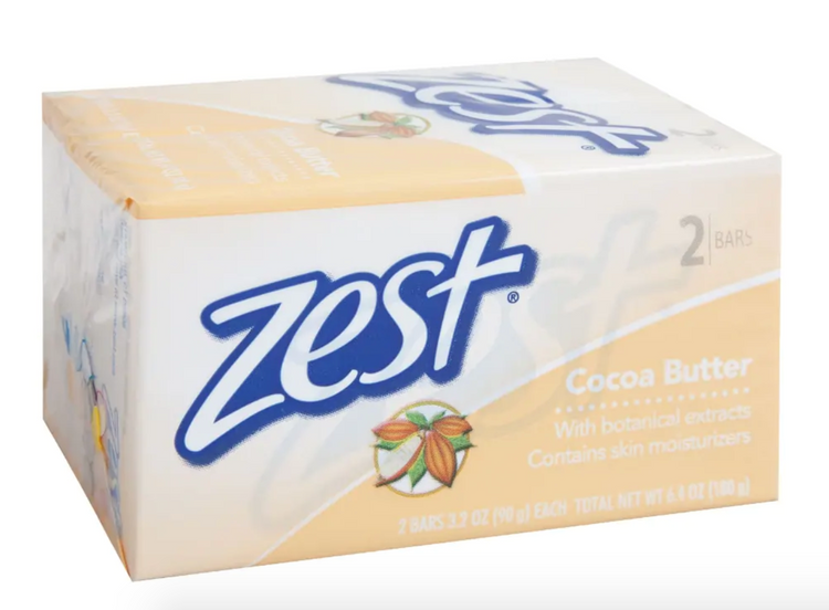 Zest Cocoa Butter Soap, 2-ct. Packs