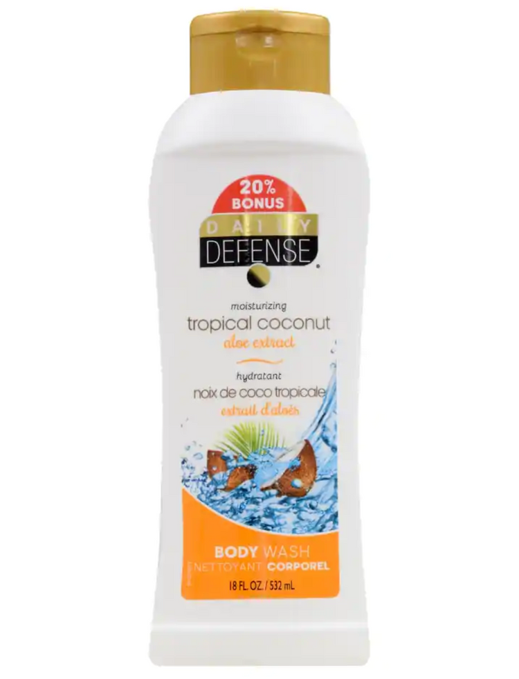 Daily Defense Moisturizing Tropical Coconut Body Wash, 18 oz. Bottles