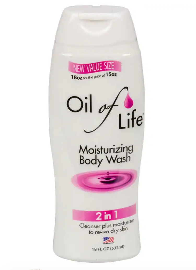 Oil of Life Moisturizing Body Wash, 18-oz. Bottles