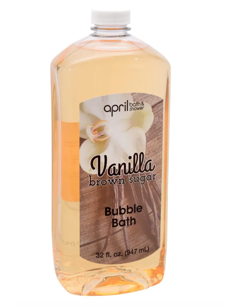 April Bath & Shower Vanilla Brown Sugar Bubble Bath, 32 fl.oz. Bottles