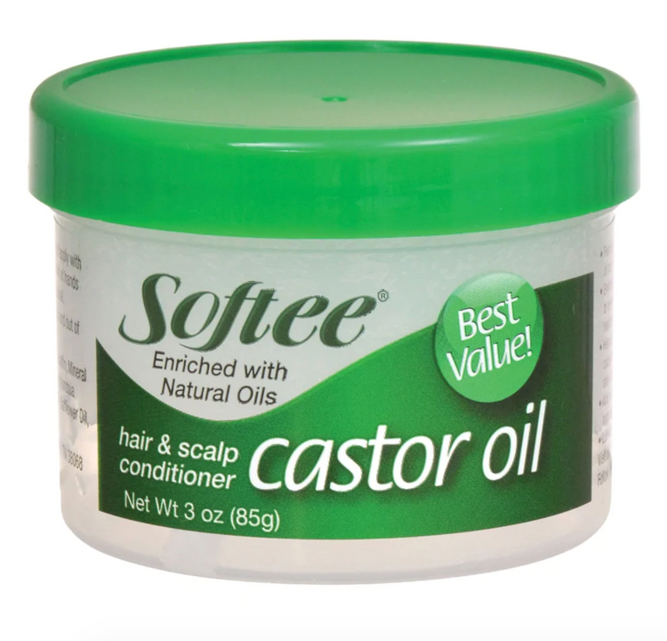 Softee Castor Oil Hair & Scalp Conditioner, 3-oz. Jars