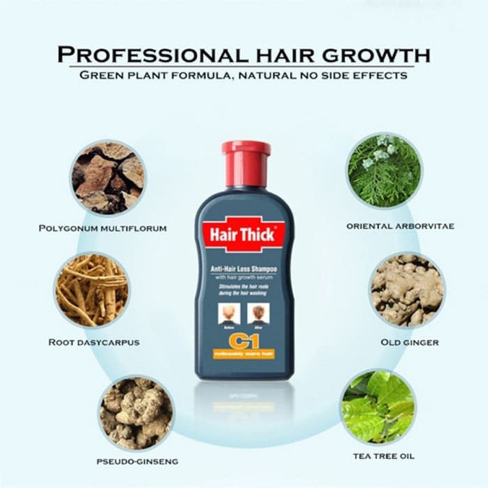 Hair Growth 100ml Anti-Hair Loss Shampoo Thick Fast Growth Herbal Serum Herbal For Men Hair Loss GenZproduct