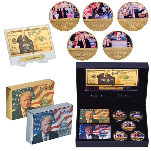 Donald Trump Plastic Playing Cards Poker Gold or Silver Color