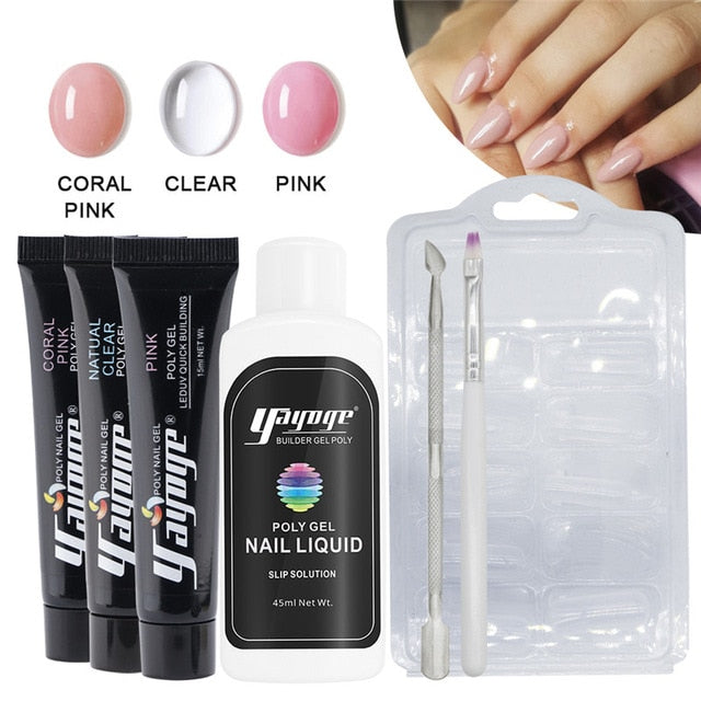 Poly Gel Kits UV Gel Nail Polish Quick Building Gel  7 colors Extension