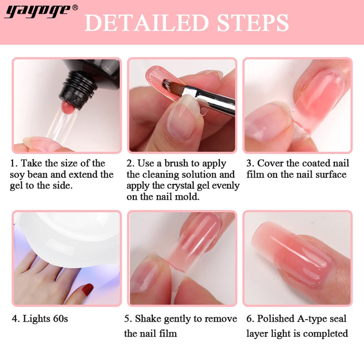 Poly Gel Kits UV Gel Nail Polish Quick Building Gel  7 colors Extension