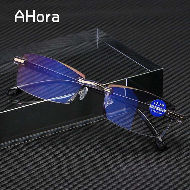 Ahora Anti Blue Light Blocking Rimless Reading Glasses
