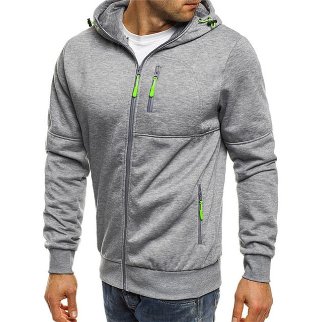 Men's Jackets Hooded Casual Zipper Sweatshirts