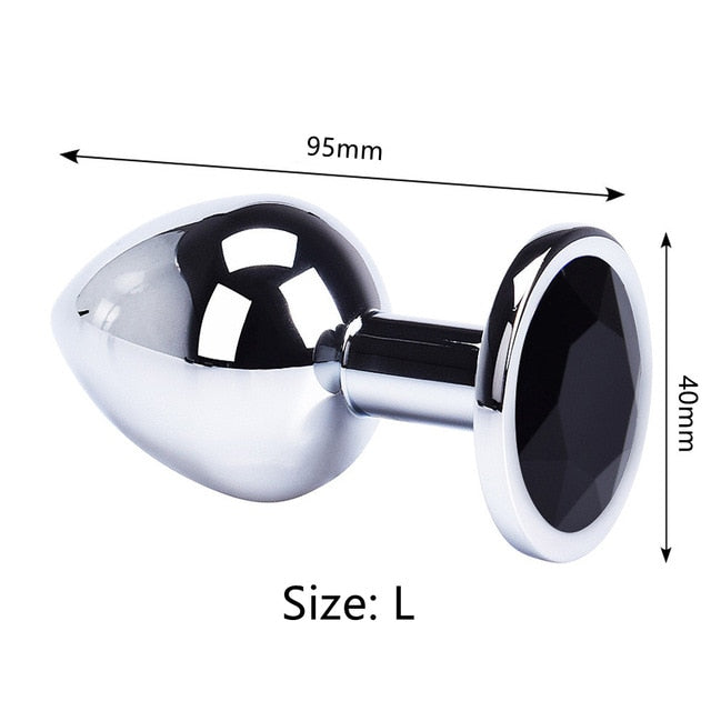 A Plug Toys Mini Round Shaped  Metal Stainless Smooth Steel Butt Small Tail Female/Male Goods