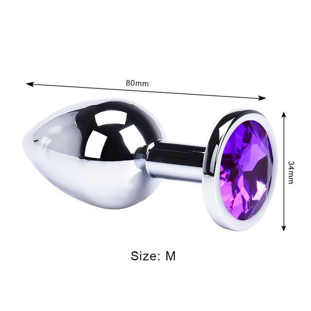 A Plug Toys Mini Round Shaped  Metal Stainless Smooth Steel Butt Small Tail Female/Male Goods