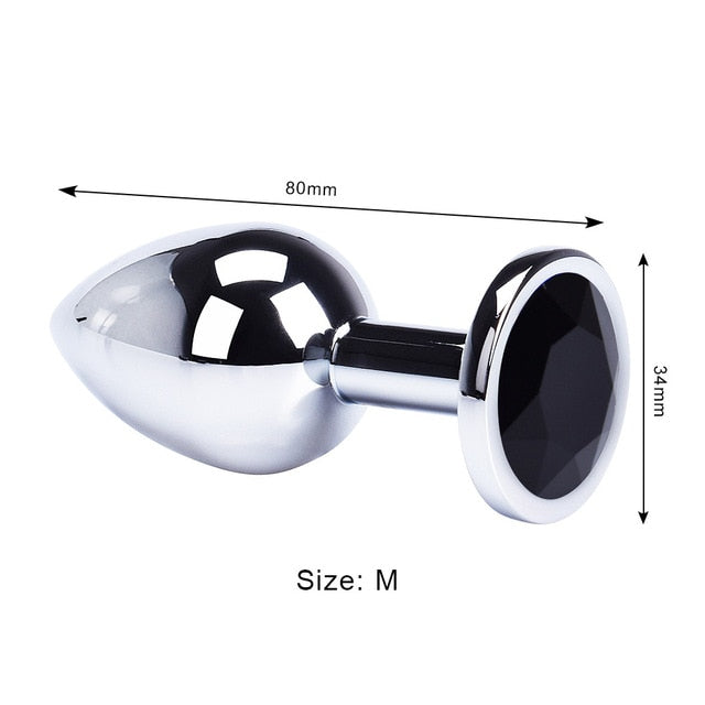 A Plug Toys Mini Round Shaped  Metal Stainless Smooth Steel Butt Small Tail Female/Male Goods