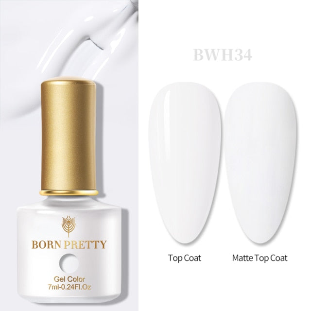 BORN PRETTY 10ml Tempered Enhance No Wipe Base / Top Coat for Nail Art UV Gel Polish