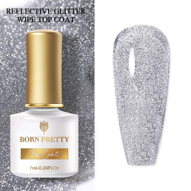 BORN PRETTY 10ml Tempered Enhance No Wipe Base / Top Coat for Nail Art UV Gel Polish