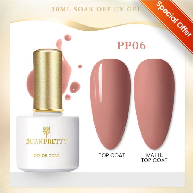 BORN PRETTY 10ml Tempered Enhance No Wipe Base / Top Coat for Nail Art UV Gel Polish