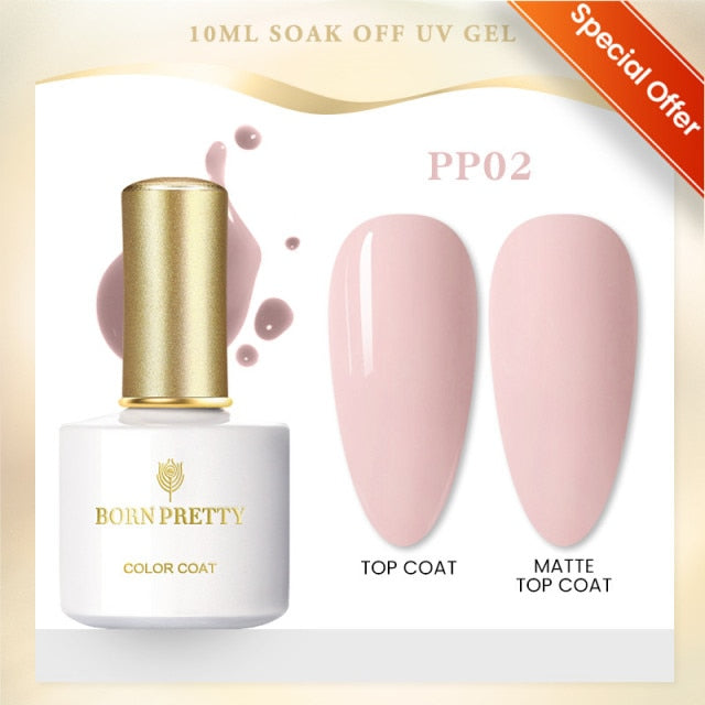 BORN PRETTY 10ml Tempered Enhance No Wipe Base / Top Coat for Nail Art UV Gel Polish