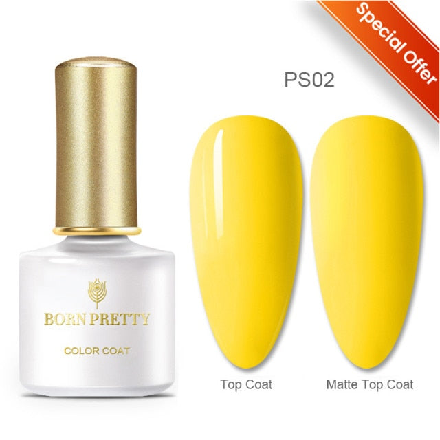 BORN PRETTY 10ml Tempered Enhance No Wipe Base / Top Coat for Nail Art UV Gel Polish