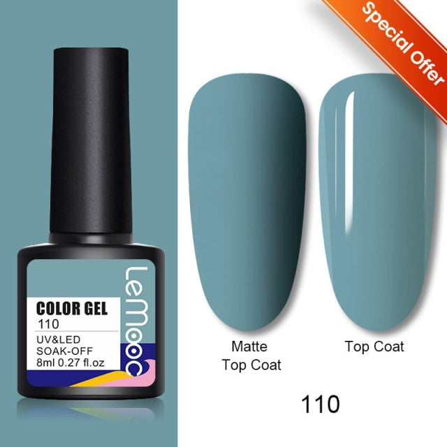 Nail Gel Polish Varnishes Glitter Sequins Soak Off UV LED Nail Art Hybrid Lacquers