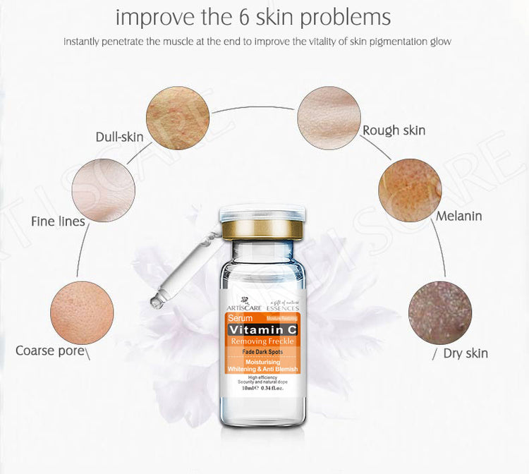 Vitamin C Serum Whitening and Anti-Aging Fade Spots Removing Freckle Anti Winkles Moisturizing Face