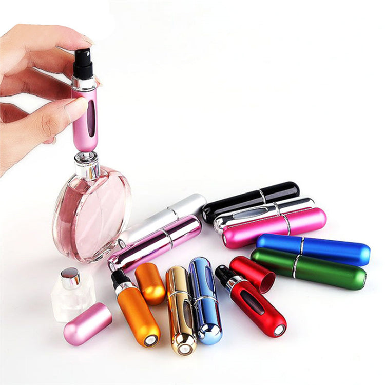 5ml Portable Mini Aluminum Perfume Refillable Bottle With Spray Atomizer