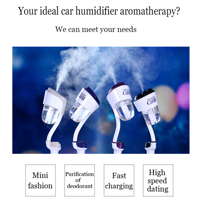 Mini Car Humidifier / Air Purifier / Aromatherapy Essential Oil Diffuser