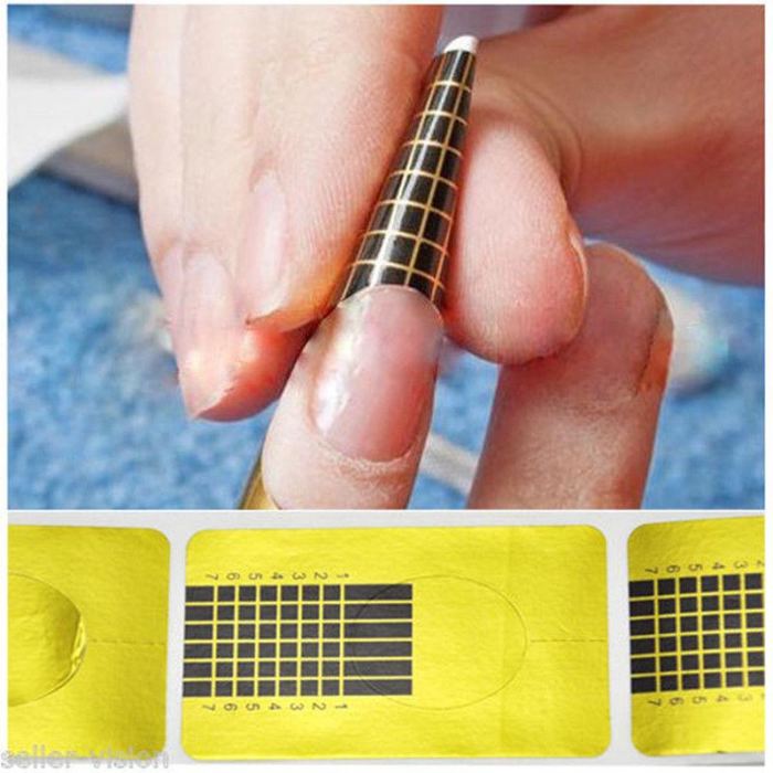 Genz 100X Flat Nail Art Extension Form Tips For Acrylic Uv Polygel Forms Genzproduct