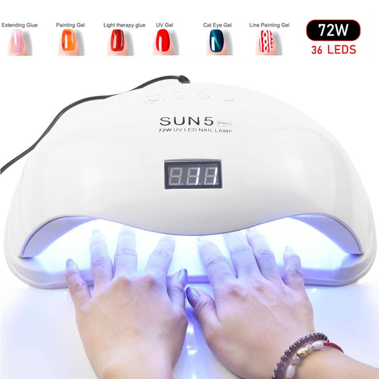 72W SUN5 Pro UV Lamp LED Nail Dryer Lamp