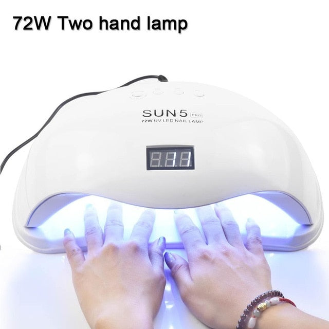 72W SUN5 Pro UV Lamp LED Nail Dryer Lamp